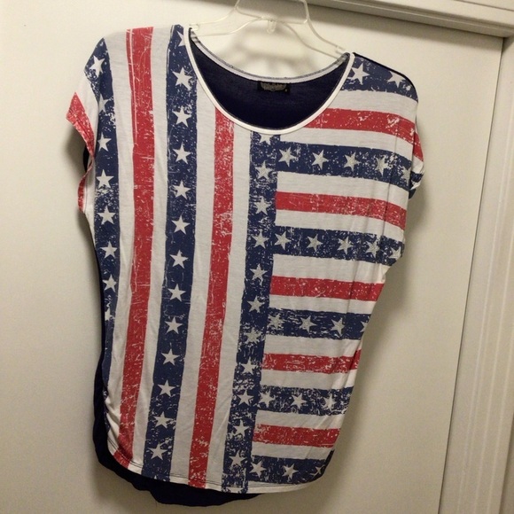 Womens Vanilla Sugar Patriotic Top - Picture 1 of 8